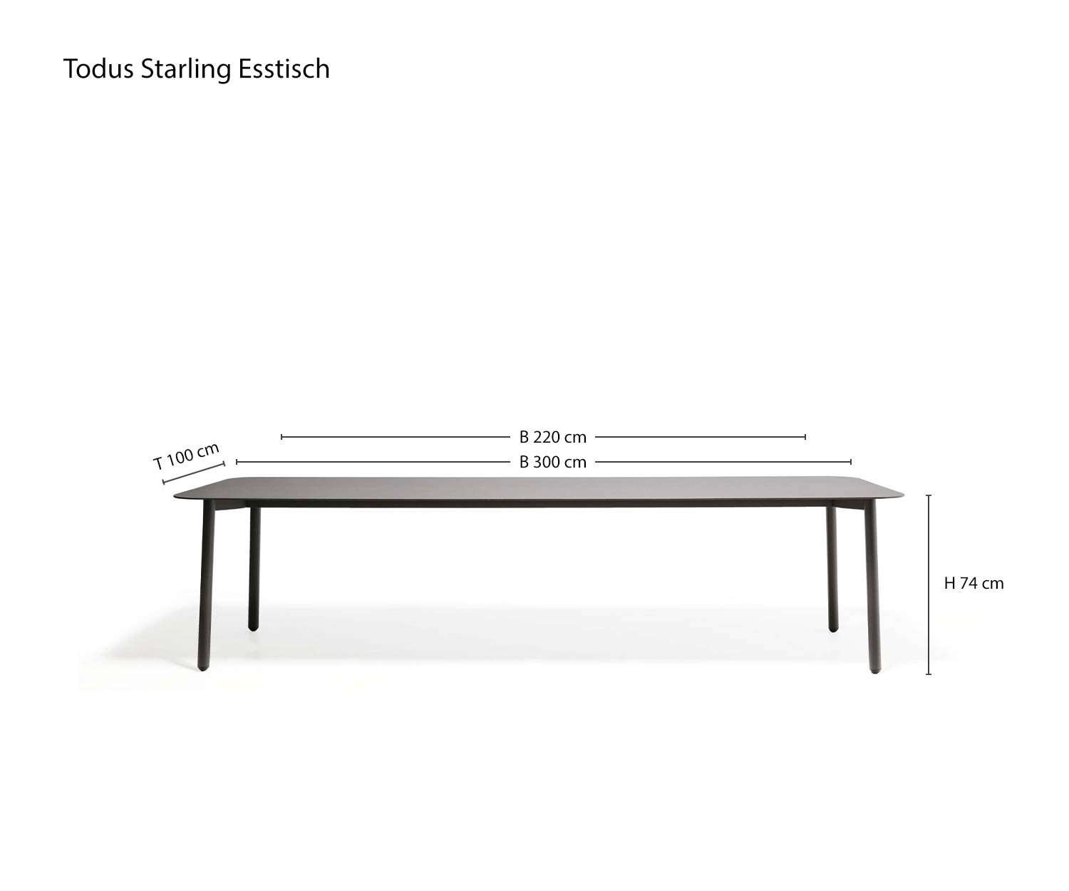 Dimensioni Tavolo da pranzo Starling Design per il giardino